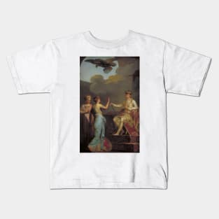 Christian VII Uniting the Ducal with the Royal Part of Holstein in 1773 by Nicolai Abildgaard Kids T-Shirt